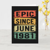 Verjaardag geboren in juni 1981 kaart (Gele Bloem)