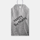 Verjaardag geborsteld metaal Abstract Cadeaulabel (Voorkant)