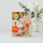 Verjaardag ,Gelukkige verjaardag Briefkaart (Staand voorkant)