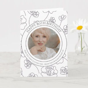 Verjaardag Gepersonaliseerde foto en tekst Kaart