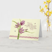 Verjaardag/geruite lelie kaart (Gele Bloem)