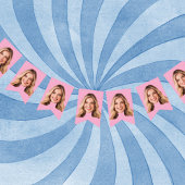 Verjaardag gezicht banner, aangepaste gezicht bann vlaggetjes