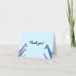 Verjaardag Giraffe Tower Bedankkaart