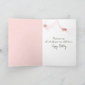 Verjaardag Girly Mouse op een schommel Kaart (Binnen)