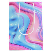 Verjaardag Glanzende Plastic Bubble Abstract Medium Cadeauzakje (Achterkant)