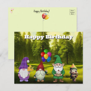 Verjaardag Gnome Briefkaart