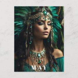 *~ VERJAARDAG GODIN Emerald Boho AP53 Briefkaart