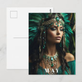 *~ VERJAARDAG Godin GEBOORTE Smaragd Boho AP53 Briefkaart (Voorkant / Achterkant)