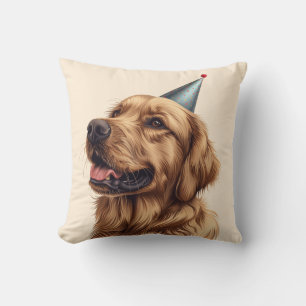 Verjaardag Golden Retriever Dog Kussen