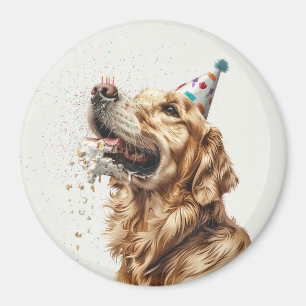 Verjaardag Golden Retriever Dog Magneet