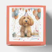 Verjaardag Goldendoodle Hond Bedankdoosjes (Bovenkant)