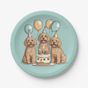Verjaardag Goldendoodle Honden Papieren Bordje