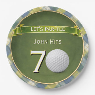 Verjaardag Golf / Golfen / Golfer Thema Papieren Bordje