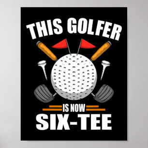 Verjaardag Golf Shirten voor mannen 60e jaar oude  Poster