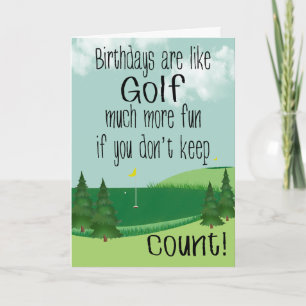 Verjaardag Golfbaan Humor Verjaardag Kaart