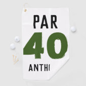 Verjaardag Golfer Grappig 40e gelukkige zoon Par Golfhanddoek (Insitu)