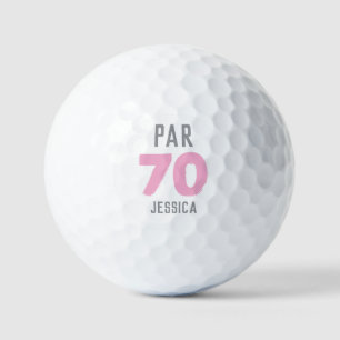 Verjaardag Golfer Grappig 70e gelukkige moeder Par Golfballen