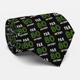 Verjaardag Golfer Groen 80e gelukkige papa Par Stropdas