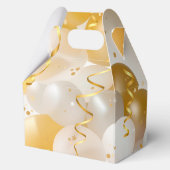 Verjaardag Gouden Witte Ballonnen Grote Gable Part Bedankdoosjes (Achterkant)