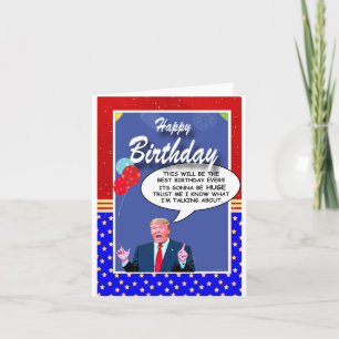 VERJAARDAG grappig TRUMP (PERSONALISEREN) Kaart