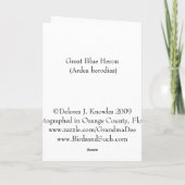 Verjaardag, Great Blue Heron in Lake Kaart (Achterkant)