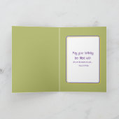 Verjaardag Gril Wilde Bloemen Kaart (Binnen)