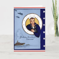 Verjaardag Groeten Sailor Kaart