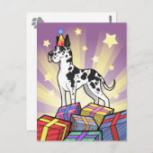 Verjaardag Grote Deen Briefkaart (Voorkant / Achterkant)