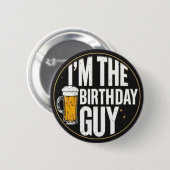 Verjaardag Guy Beer Ronde Button 5,7 Cm (Voorkant /achterkant)