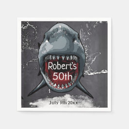 Verjaardag haai, haaienaanval, servet