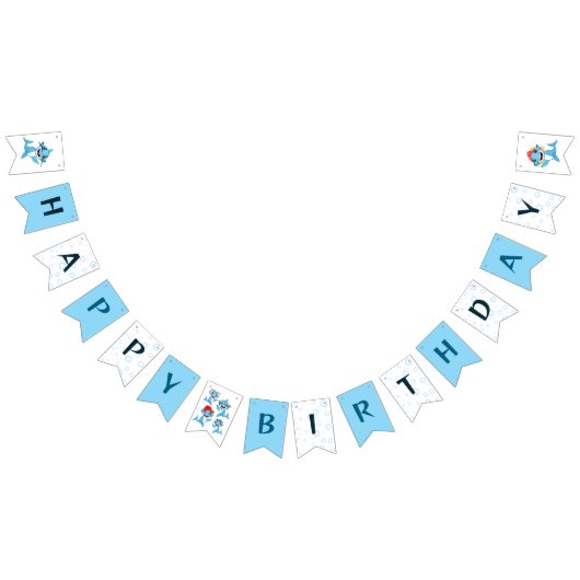 Verjaardag haaien vlaggetjes (Alle)