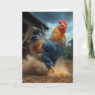 Verjaardag Haan In Een Stoffige Boerderij Kaart