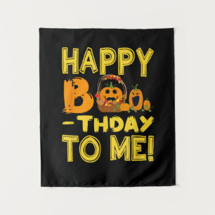 Verjaardag Halloween Gelukkige Boo-verjaardag aan Wandkleed