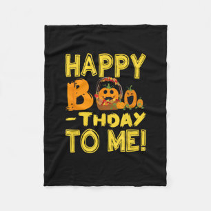 Verjaardag Halloween Happy Boo-day voor mij Pompoe Fleece Deken