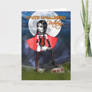 Verjaardag Halloween Kaart - Oh La Gothic Vampire