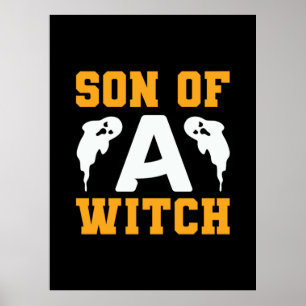 Verjaardag Halloween zoon van een heks Poster