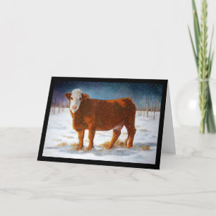 VERJAARDAG: HAPPY BEEF-DAY: PASTELKUNST, KOE KAART