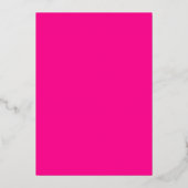 Verjaardag Heet Roze Gelukkige Verjaardag Echt Gou Folie Uitnodiging (Achterkant)
