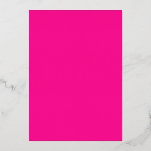 Verjaardag Heet Roze Gelukkige Verjaardag Echt Gou Folie Uitnodiging (Achterkant)