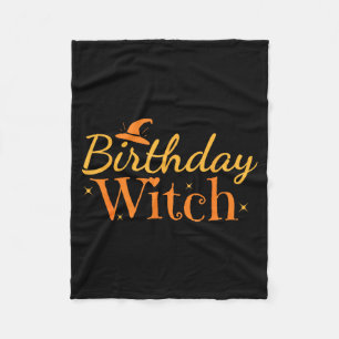 Verjaardag Heks Grappig Halloween Shirt Fleece Deken
