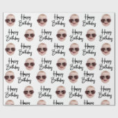 Verjaardag hem haar Grappige Kerstmis Aangepaste g Cadeaupapier (Vlak)