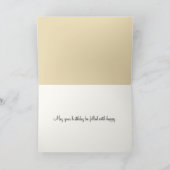 Verjaardag Herfst Tarwe Stalks en Mum Bouquet Kaart (Binnen)