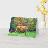 Verjaardag, herten in de Bossen Kaart (Gele Bloem)