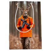 Verjaardag Herten Jager Met Geweer Medium Cadeauzakje (Voorkant)