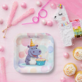 Verjaardag Hippo Paper Bord (Feest)