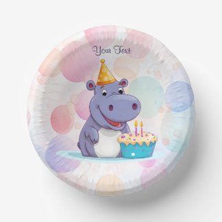 Verjaardag Hippo Paper Bowl Papieren Kommen