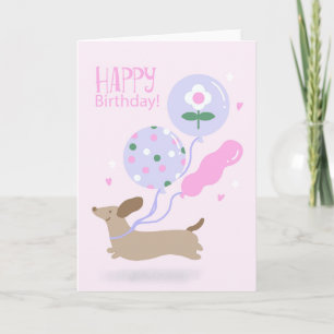 Verjaardag Hond Liefhebber Dachshund Pup Dier Kaart