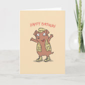 Verjaardag: Hond met camouflagevest (Verjaardag100 Kaart (Voorkant)