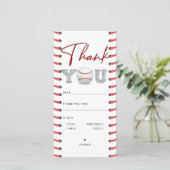 Verjaardag Honkbal Bedankkaart (Staand voorkant)