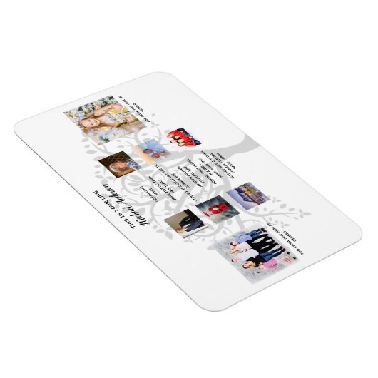 Verjaardag Hoogtepunten FOTOCOLLAGE Familiestamboo Magneet (Rechterzijde)